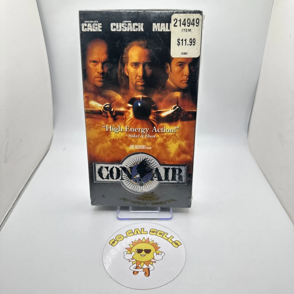 Con Air VHS Movie New SEALED Watermark 1995 NICOLAS CAGE Foto 1 de 3