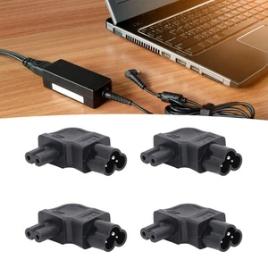 4x IEC320 C6 To IEC320 C7 Power Adapter Right Angle IEC320 C6 To C7 90° Righ NEW - Afbeelding 1 van 12