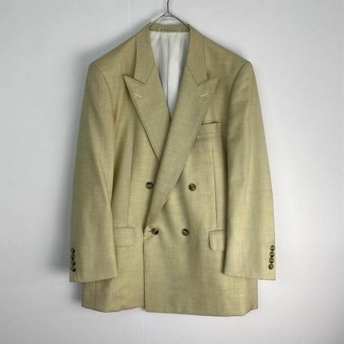 w3176 Givenchy Giacca Sartoriale Doppiopetto Audace Giallo Chiaro