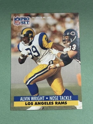 Alvin Wright 1991 Pro Set Los Angeles Rams #206 BB449 - Image 1 of 2