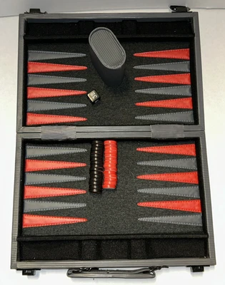 Vintage Travel Backgammon Game Case [w/ Incomplete Game Pieces] - Image 1 of 4
