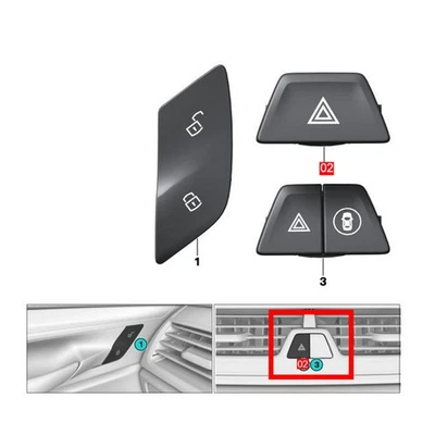 Reloj a bordo con moldura de ventilación de aire del tablero central para BMW 2018-2024 G32 GT serie 6 Foto 1 de 4