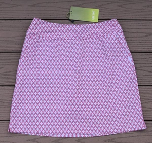 Skort da golf donna 18" pull-on stampa rosa e bianca Swing Control nuovo con etichette - taglia 6 @$130 - Foto 1 di 9
