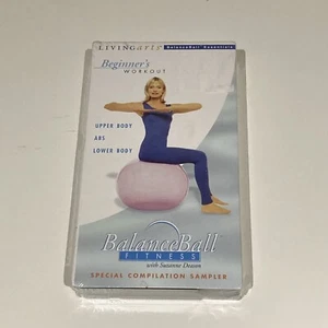 Balance Ball Fitness VHS Living Arts Beginner's Workout w/ Suzanne Deason Sealed - Picture 1 of 12