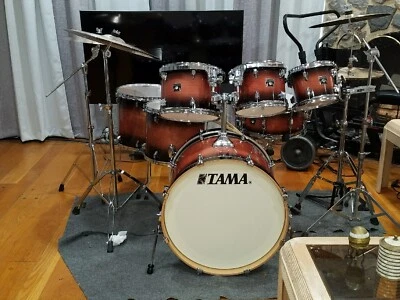 Paquete de 7 piezas Tama Superstar Classic personalizado de caoba concha con bolsas de batería Foto 1 de 3