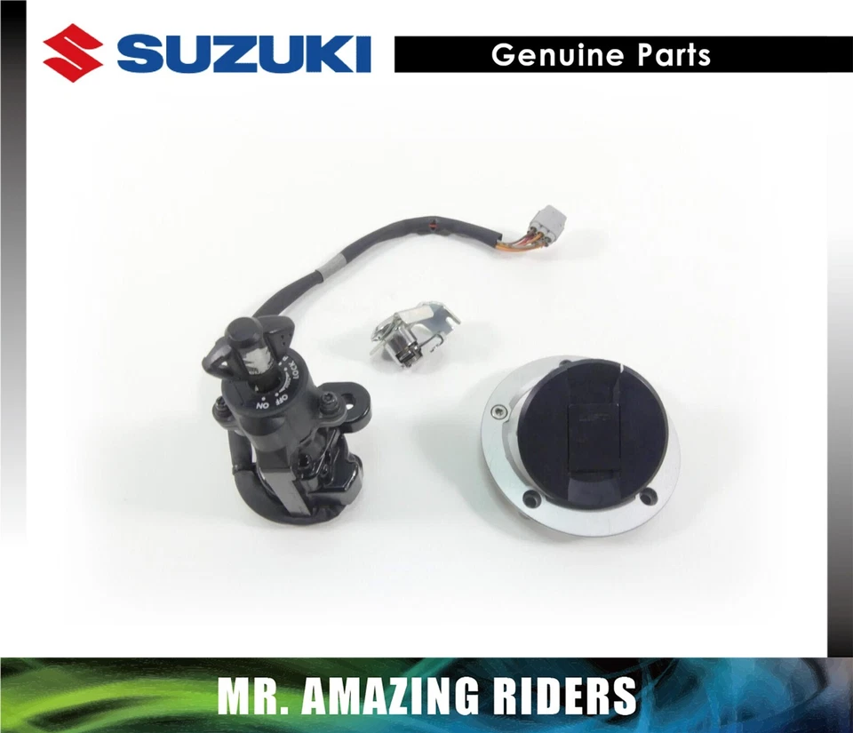 SUZUKI OEM 2006 - 2022 GSXR GSX-R 600 750 JUEGO DE BLOQUEO INTERRUPTOR DE ENCENDIDO TAPA DE COMBUSTIBLE LLAVES Foto 1 de 1