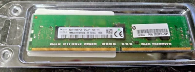 HP 4GB PC4-2133P-R00-11 1Rx8 Standard Profile Memory 752367-581, SK Hynix - Image 1 of 3