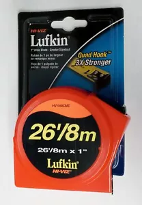 Lufkin 25mm (1") x 8m (26') Hi-Viz® Orange Series 1000 Power Tape HV1048CME - Picture 1 of 4