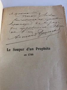 ARMAND BOURGEOIS LE SOUPER D UN PROPHETE ENVOI DE L AUTEUR 1906 - Imagen 1 de 3