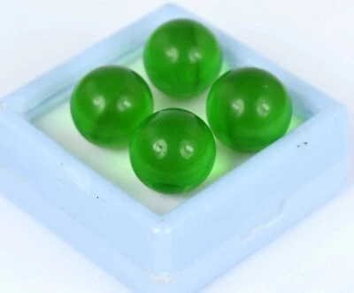 64 Ct/4 Stk Runde Brasilianische Peridot Lose Edelstein Ball Charge GH241 - Bild 1 von 4
