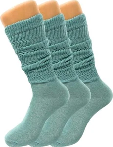 Women's Slouch Knee High Socks – 3 Pairs, Size 9-11 | Soft, Breathable & Versati - Picture 1 of 18