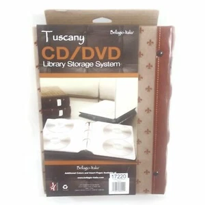 DVD/CD Storage Binder Cognac Case Holds Up 48 DVDs/CDs/Blu-Rays Holder Protects - Picture 1 of 6