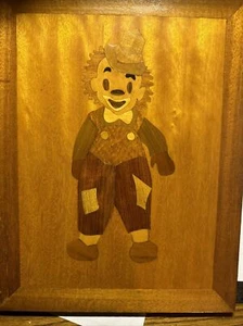 Hand Made Wooden Clown Portrait 15 Inches Tall - Bild 1 von 3