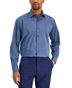 Alfani Men's Dress Shirt Stretch Temperature Regulating Check L 16-16.5 34/35 - Picture 1 of 1