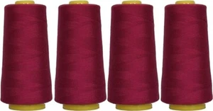 4 BIG CONES ROSE JUBILEE SERGER SEWING THREAD 2750 YD TEX 27 40S/2-THREADART - Picture 1 of 8
