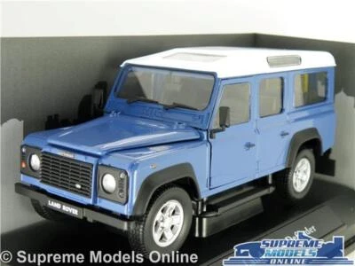 LAND ROVER DEFENDER CAR MODEL LWB BLUE LARGE 109 1:24 SIZE LONG WHEEL BASE T3 - Image 1 of 4