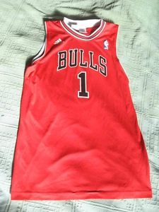 adidas Trikot, rot, Chicago Bulls, Nr. 1 (Rose) Größe 176, ärmellos - Bild 1 von 5