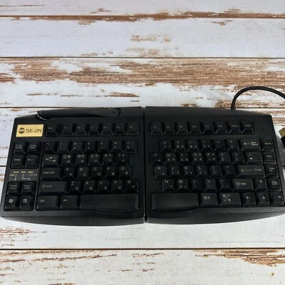 Sejin Ergonomic Split Level USB/PS2 Keyboard SKR-4200U Black  - Image 1 of 4