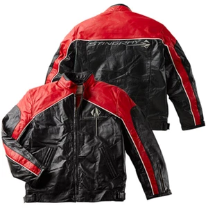 C7 Corvette Black and Red Lambskin Jacket - Size XL Only - Picture 1 of 3