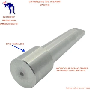 Soft Re-machinable MT3 Blank Arbor Modify on Lathe & Milling as per User's Need - Picture 1 of 2