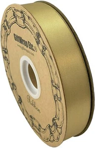 Satin Fabric Gold Christmas Ribbon - 1" x 100 Yards, Wedding, Thanksgiving, Fall - Picture 1 of 1
