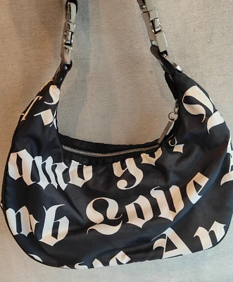 LeSportsac L.A.M.B Gwen Stefani 小袋白色黑色单肩包 LA 手袋 — 第 1/4 张图片