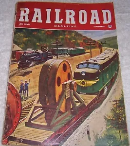 Railroad Magazine September 1951 trains railway vintage - Picture 1 of 1