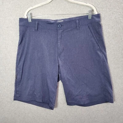 Columbia Men Shorts 36 Blue Chino Pockets Nylon Mid Rise Hiking 10 in Inseam - Image 1 of 4