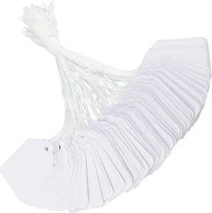 500Pcs Price Tags with String Attached,White Writable Merchandise Hang Tags,Pric - Picture 1 of 6