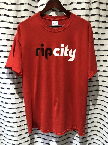 Portland Trail Blazers T-Shirt Adult XL Red Extra Large Rip City Tee Oregon Fan Cover