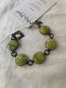 Pulsera Botón Hecho con Seda Kimono Vintage - Imagen 1 de 2