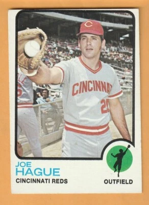 Joe Hague Cincinnati Reds 1973 Topps #447 Texas Longhorns 9D - Image 1 of 2