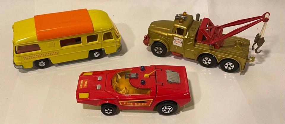 Lote de 3 Matchbox Superfast Esso Remolque, Cámper, Coche Deportivo Lesney De Colección Foto 1 de 2