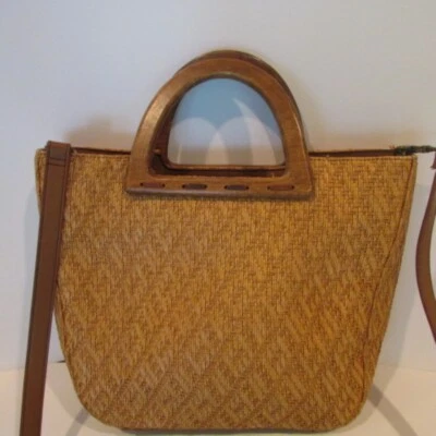 Cartera Fossil con asa de madera Bolso de hombro o de mano Foto 1 de 4