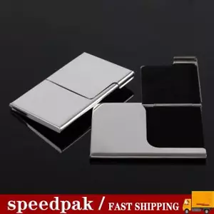 Steel Business ID Credit Card Holder Wallet # Metal B Pocket A2I6 Case B5R1 - Picture 1 of 6