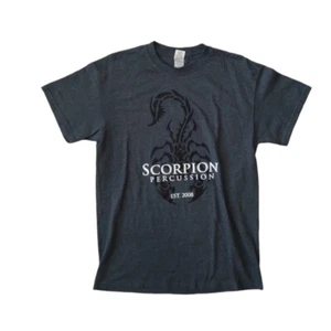 Gildan Charcoal Gray Unisex Scorpion Percussion Graphic Print Tee Adult Medium - Picture 1 of 9