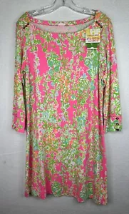 Lilly Pulitzer Sophie Dress Flamingo Pink Southern Charm Womens Large UPF 50 - Picture 1 of 10