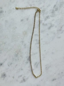 BAUBLEBAR Yellow Gold Tennis Necklace Gold 16” - Picture 1 of 4