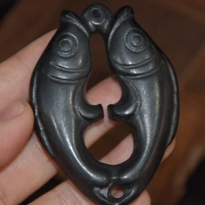 China Hongshan Culture old jade Hand-carved fish animal Sacrifice statue Pendant - Picture 1 of 9