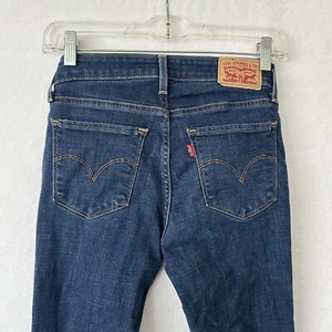 Levi's 711 Skinny Jeans Damen 25 x 30 Mid Rise Dark Wash Größe 25 Levis Denim Hose - Bild 1 von 6