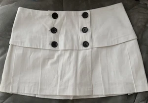 Vintage Bambus Händler Matrosen Stil Skort Rock grün Größe 6P Y2K - Bild 1 von 5