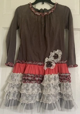 Isobella & Chloe девочек 7 кружева оборки цветочный богемное платье - Изображение 1 из 4