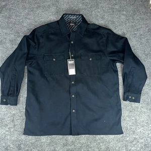 Levi Strauss and Co. Neu mit Etikett Größe Large marineblau Flanell Langarm Knopfleiste - Bild 1 von 5
