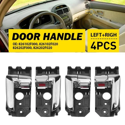 4x For 2004-2009 Kia Spectra Exterior Front & Rear Right Left Gray Door Handle P - Image 1 of 3