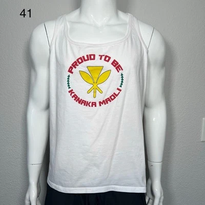 Tank Top Men 2XL Kanaka Maoli Pride Hawaiian Flag Heritage Rare Bella Canvas - Image 1 of 4