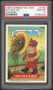 1988 Topps Garbage Pail Kids 12th Series #476b Off Key Lee PSA 10 GEM MINT Os12 - Picture 1 of 2