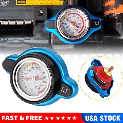 Cubierta de tapa de radiador medidor termostático para automóvil cabeza pequeña con medidor de temperatura del agua EE. UU. Foto 1 de 4