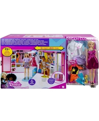 ARMADIO DEI SOGNI BARBIE CON BAMBOLA BIONDA ORIGINALE MATTEL GBK10 NUOVO - Immagine 1 di 4