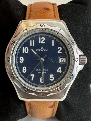 EDOX DELFIN 200M Esfera Militar Azul CORREA NUEVA - 3J ETA F06 111 Batería Nueva Funciona Foto 1 de 4