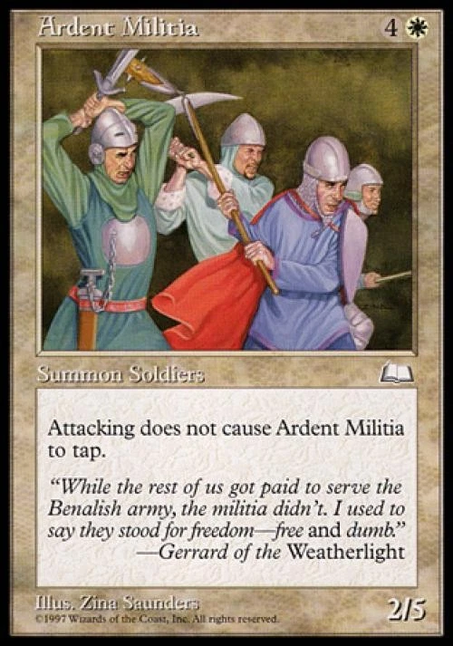Ardent Militia - Light Play MTG Weatherlight - Image 1 of 1